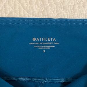 Athleta Teal High Rise Chatarunga Tight